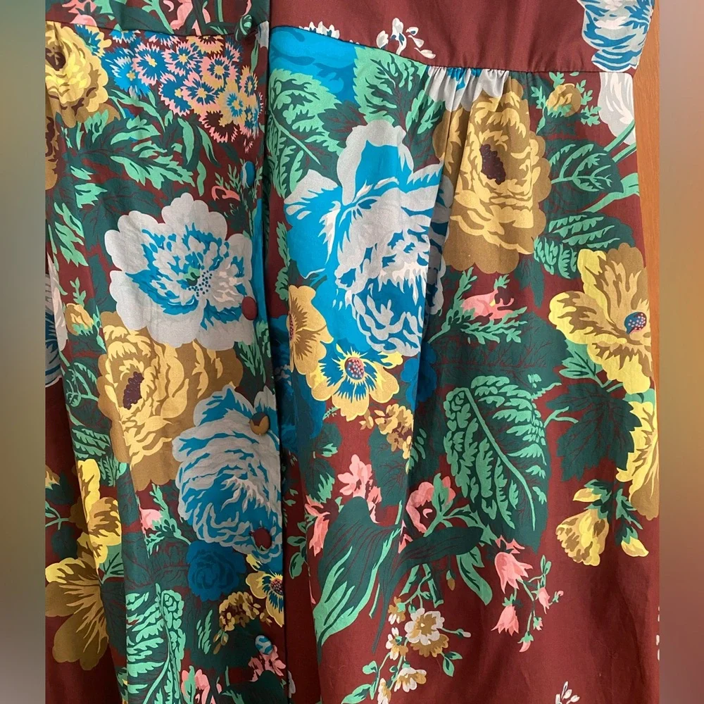 Tuckernuck Oxblood Verdant Floral Alice Dress medium - Picture 5 of 8